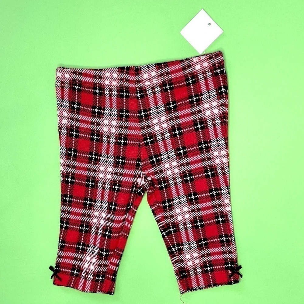 Little Me Plaid Red Bottoms